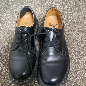 Dr. Martens Black Leather 3-Eye Derby Shoes